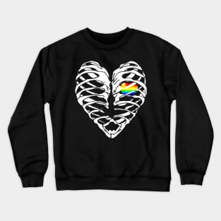 LGPT Pride Rainbow In Heart Costume Gift Crewneck Sweatshirt